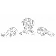 Trittico decorativo floreale