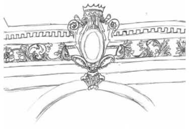 Dettaglio di decorazione su arco Dettaglio di decorazione su arco